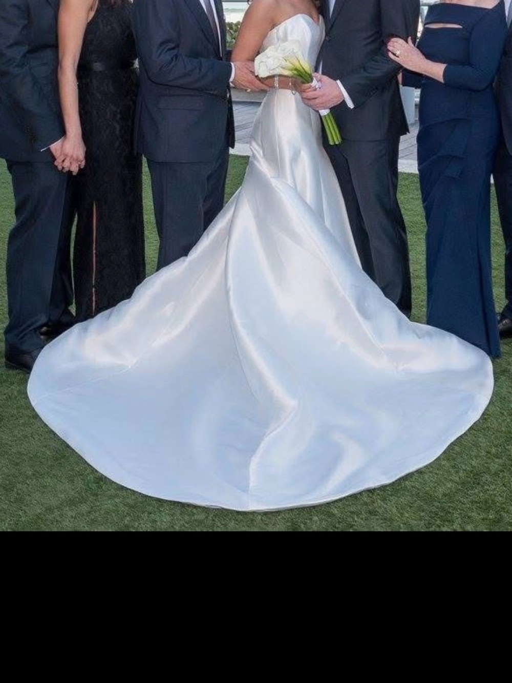 Elegant White Strapless Wedding Dress - Picture 5 of 14